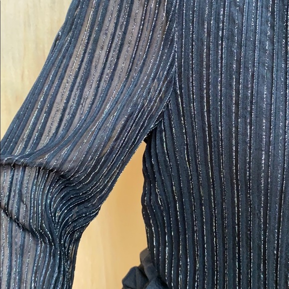 Vintage Translucent Zip Blouse with Sparkle - Picture 3 of 13